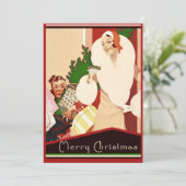 Art Deco Roaring Twenties Open House Holiday Kaart (Staand voorkant)