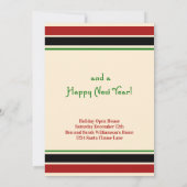 Art Deco Roaring Twenties Open House Holiday Kaart (Achterkant)