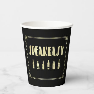 Art deco roaring twenties speakeasy-drankverbod   papieren bekers