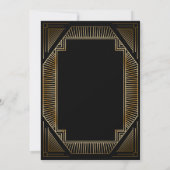 Art Deco Roaring Twenties verjaardagsuitnodiging Kaart (Achterkant)