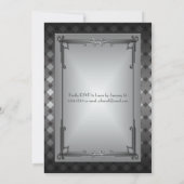 Art Deco Roaring Twenties Wedding Invitation Kaart (Achterkant)