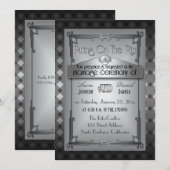 Art Deco Roaring Twenties Wedding Invitation Kaart (Voorkant / Achterkant)