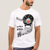 Art Deco Rockin-radio, speciaal aangepast T-shirt (Voorkant)