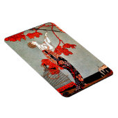 Art Deco Rode Bloemmagneet Magneet (Rechterzijde)