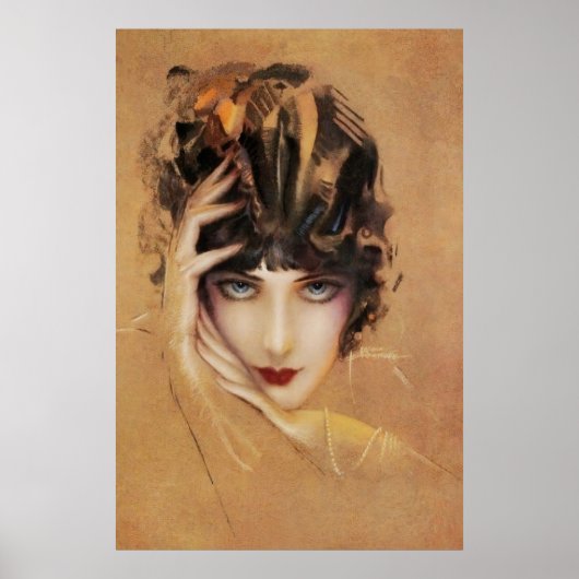Art Deco - Rolf Armstrong - Glamoureus Girl Poster (Voorkant)