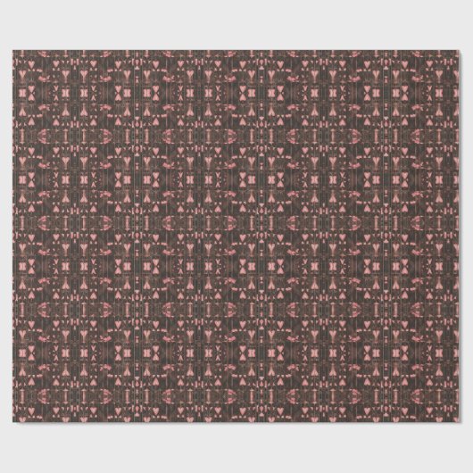 Art Deco Romance Valentijnsdag inpakpapier (Vlak)