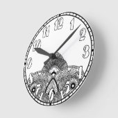 art deco ronde klok (Hoek)