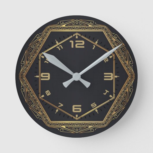 Art Deco Ronde Klok (Voorkant)