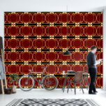 Art Deco Rood en Zwart Cirkelvormig Patroon Behang<br><div class="desc">Classis Art Deco cirkelvormig patroon met tinten donkerrood, zwart en gouden creëer, een opvallende en unieke look voor elke kamer in uw huis. Origineel ontwerp van Linda Becker.</div>