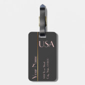 Art Deco Rood Iron 2 Bagagelabel voor reizen (Achterkant verticaal)