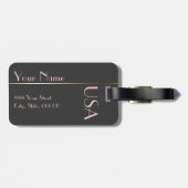 Art Deco Rood Iron 2 Bagagelabel voor reizen (Achterkant horizontaal)