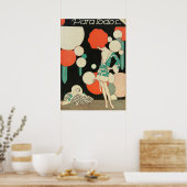 Art Deco-roodharige vrouwposter – 1920s geometrisc Poster (Keuken)
