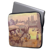 Art Déco Rooftop Chillout Laptop Sleeve (Voorkant Links)