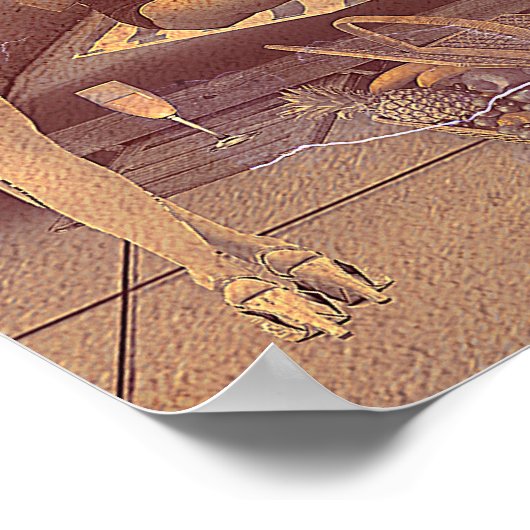 Art Déco Rooftop Chillout Poster (Hoek)