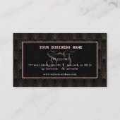 Art Deco Roos Gold Monogram Makeup Artiest Klantenkaartje (Achterkant)