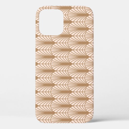 Art Deco Roos: Golden Peacock Feathers Case-Mate iPhone Case (Achterkant)