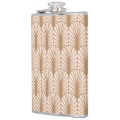 Art Deco Roos: Golden Peacock Feathers Heupfles (Links)