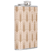 Art Deco Roos: Golden Peacock Feathers Heupfles (Rechts)