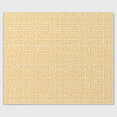 Art Deco Roos Pleinen Gestileerde Bloemgeel Cadeaupapier (Vlak)