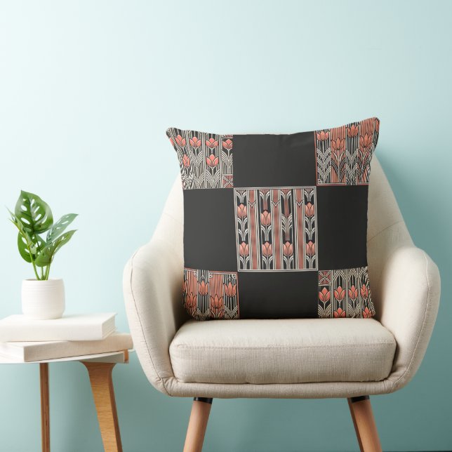 Art Deco Roos Sierkussen (Stoel)