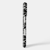 Art Deco Roos Vierkantjes Gestileerde Bloemen zwar Case-Mate iPhone Case (Achterkant / Rechts)
