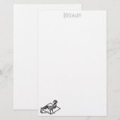 Art Deco Rooster-kantoorbenodigdheden gepersonalis Briefpapier (Voorkant / Achterkant)