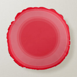 Art Deco Round Pillow in red Rond Kussen