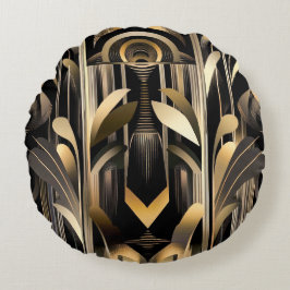 Art Deco Round Pillow Rond Kussen