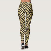 Art Deco Royal Gold Bars Leggings (Achterkant)