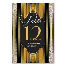 Art Deco Royal Gold Trouwtafel Nummer Kaarten