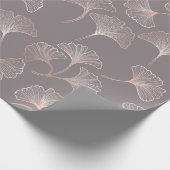 Art Deco Roze Blad Patroon Cadeaupapier (Hoek)