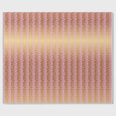 Art Deco Roze en Gouden Sierstrepen Cadeaupapier (Vlak)