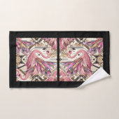 Art Deco Roze Flamingo Bad Handdoek (Handdoek)