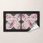 Art Deco Roze Flamingo Bad Handdoek (Handdoek)