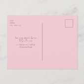 Art Deco Roze & Gele Trouw Save the Date Briefkaart (Achterkant)