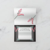 Art Deco Roze Katwilg - Persoonlijk Bedankkaart (Binnen)