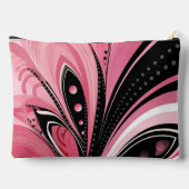 Art Deco Roze Kralen Meisje Print Gesneden Naaizak Etui (Achterkant)