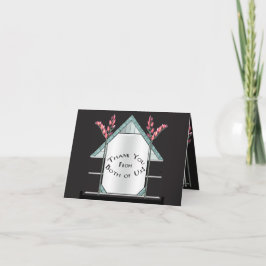 Art Deco Roze Poesje Willow - Gepersonaliseerd Bedankkaart