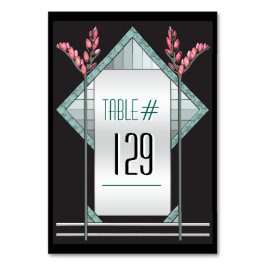 Art Deco Roze Poesje Willow - Gepersonaliseerd Kaart