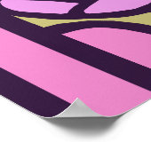 Art Deco-Rozen in roze en goud Poster (Hoek)