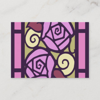ART DECO-ROZEN in roze en goud Visitekaartje