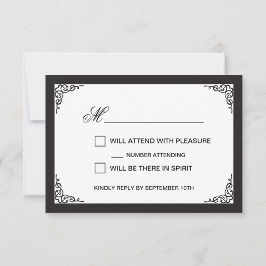 Art Deco RSVP (Achterkant)