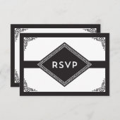 Art Deco RSVP (Voorkant / Achterkant)