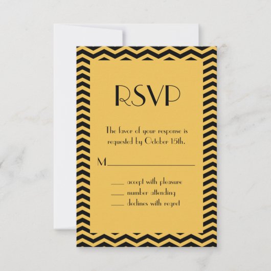 Art Deco RSVP (Voorkant)