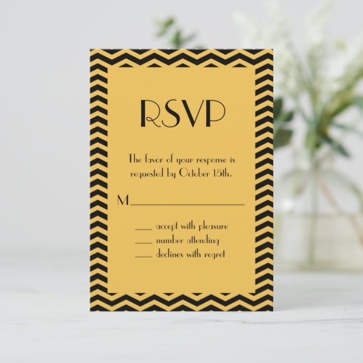 Art Deco RSVP (Staand voorkant)