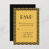 Art Deco RSVP (Voorkant / Achterkant)