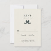 Art Deco RSVP Behuizing Kaart (Voorkant)