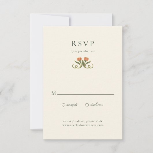  Art Deco RSVP Behuizing Kaart (Voorkant)