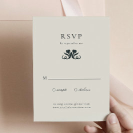 Art Deco RSVP Behuizing Kaart