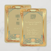 Art Deco RSVP ~ Gatsby geïnspireerd (Voorkant / Achterkant)